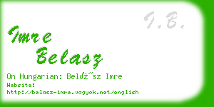 imre belasz business card